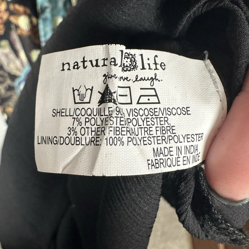 Natural Life The Alice Floral Metallic Maxi Dress Womens‎ XS Sleeveless Tiered - Picture 10 of 10